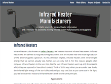 Tablet Screenshot of infraredheaters.net